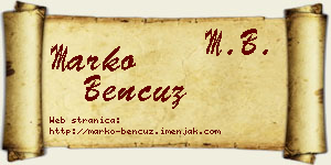 Marko Bencuz vizit kartica